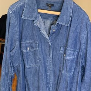 Talbots denim blouse